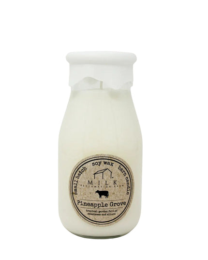 Pineapple Grove Milk Bottle Candle