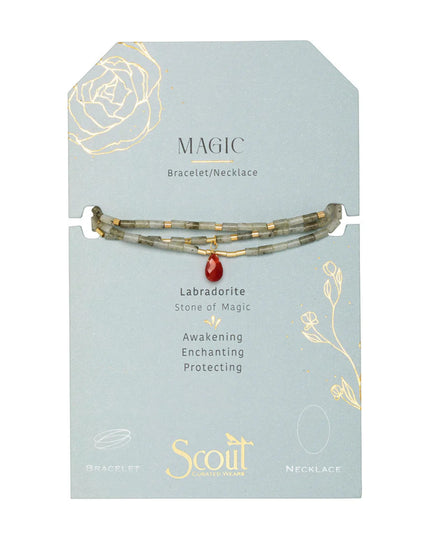 Teardrop Stone Wrap Bracelet/Necklace