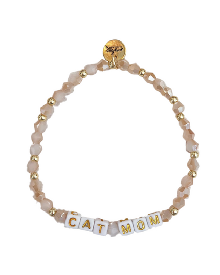 Cat Mom Letter Block Bracelet