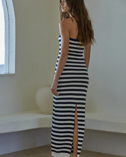 Eventide Striped Strapless Maxi Dress