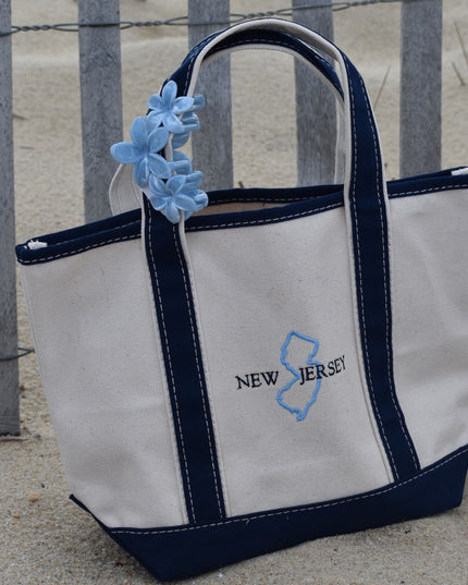 New Jersey Embroidered Boat Tote Bag