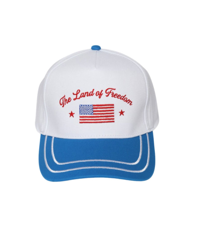 Americana The Land Of Freedom Embroidery Two Tone Trucker Hat
