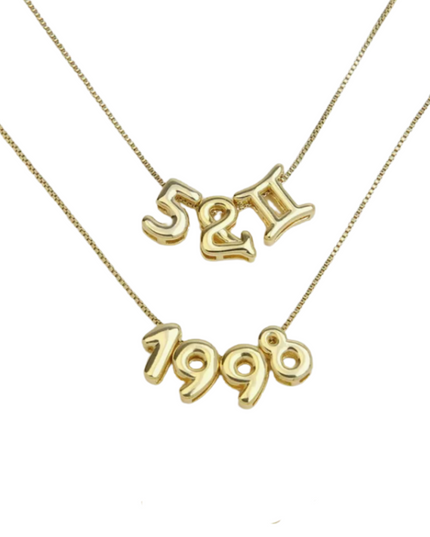 Bubble Number/Symbol Slide On Charm