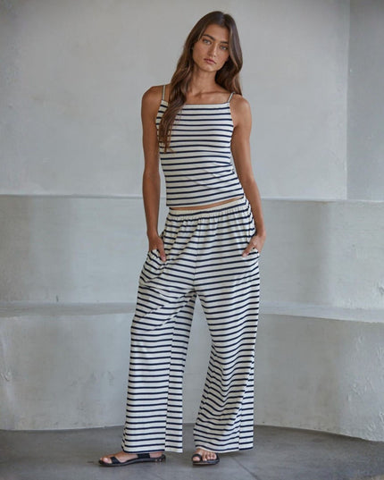 Theo Striped Wide Leg Pants