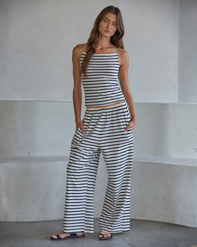 Theo Striped Wide Leg Pants