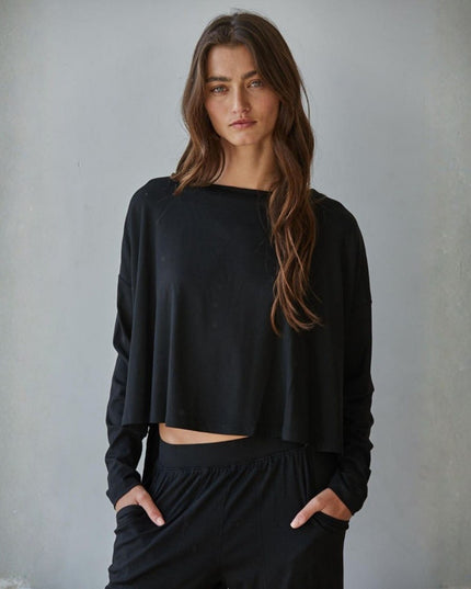 Daily Ease Round Neck Long Sleeve Top
