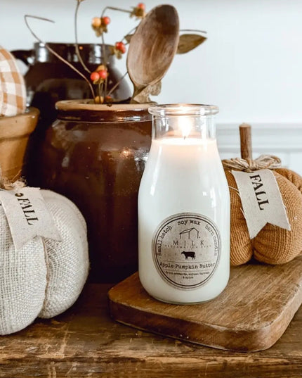Apple Pumpkin Butter Milk Bottle Candle