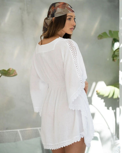 Aqua Crochet Butterfly Cover Up