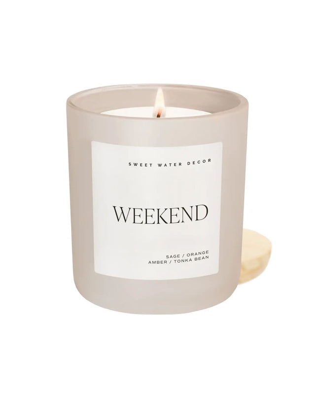 Weekend 15oz White Jar Soy Candle