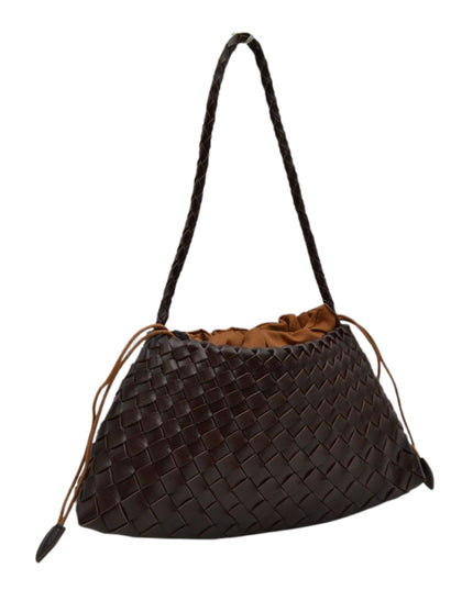 Woven Drawstring Shoulder Bag