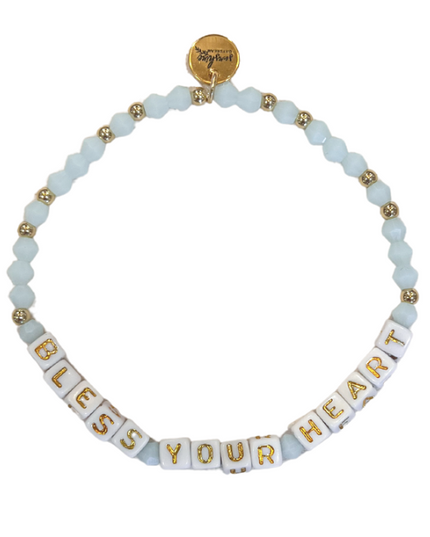 Bless Your Heart Letter Block Bracelet