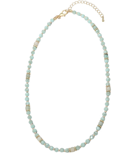 Faceted Beaded Gold Choker Necklace