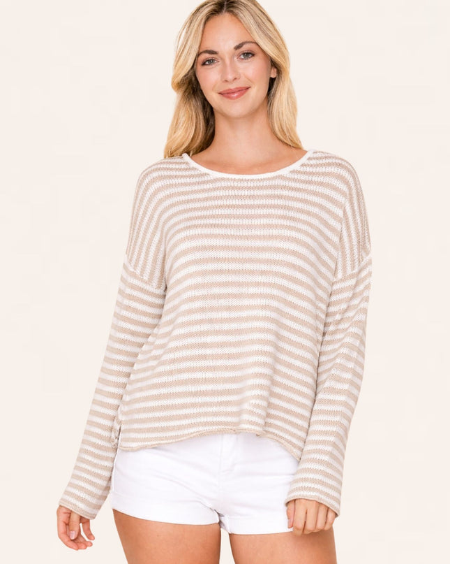 Striped Round Neck Sweater