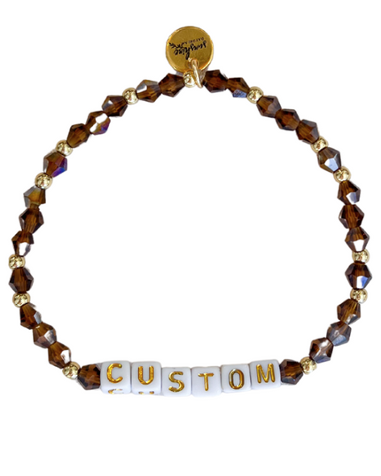 Single Color By The Yard Custom Letter Block Bracelet