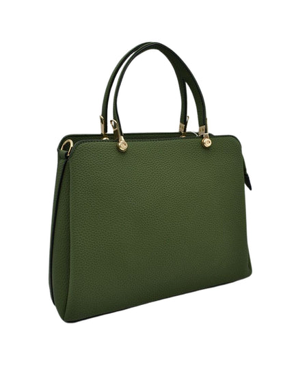 Solid Clutch Hand Bag With Gold Clasps