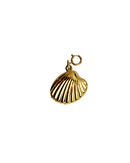 Clam Shell Gold Metal Charm