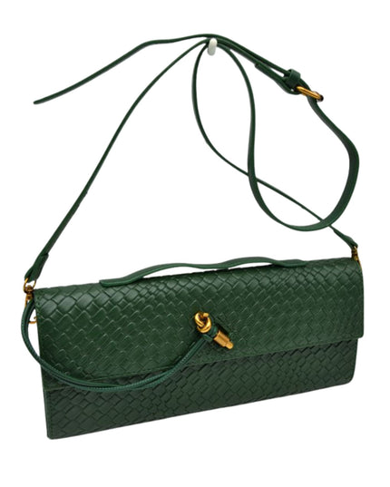 Weave Rectangle Clutch Crossbody Bag