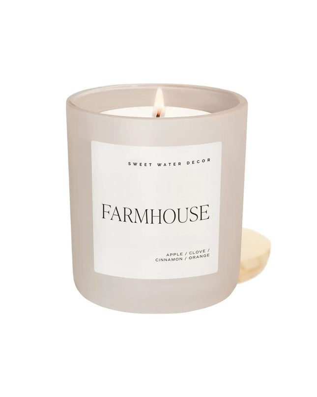 Farmhouse 15oz White Jar Soy Candle