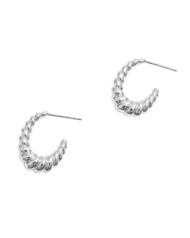 Twisted Metal Hoop Earrings