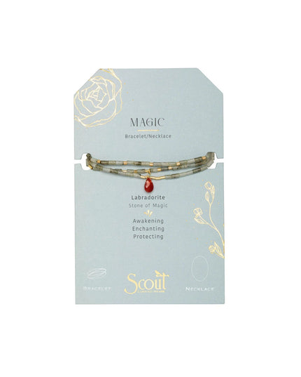 Teardrop Stone Wrap Bracelet/Necklace