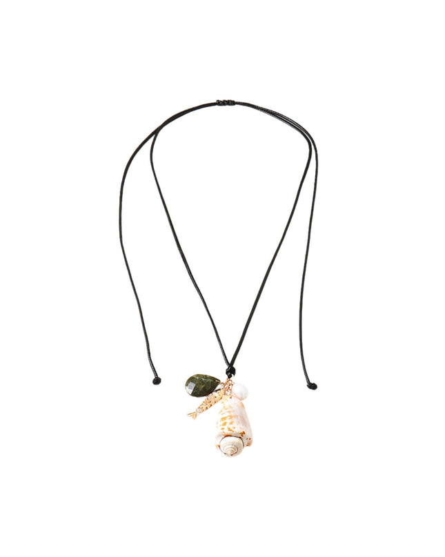 Shell Charm Cord Necklace