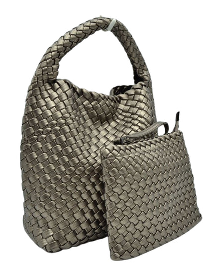 Woven Shoulder Bag & Wristlet