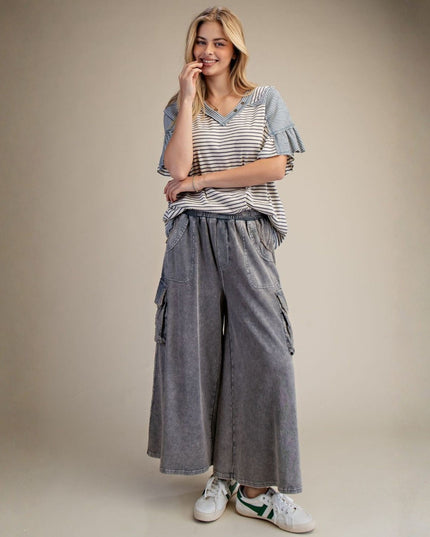 Cargo Pocket Mineral Washed Pants