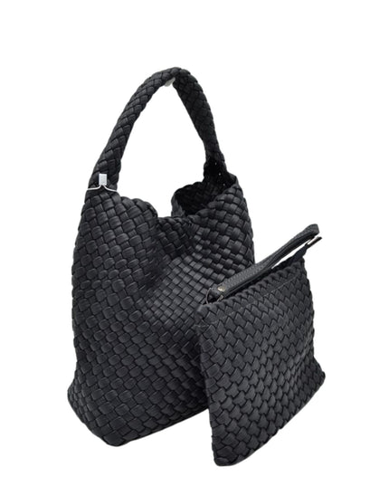 Woven Shoulder Bag & Wristlet