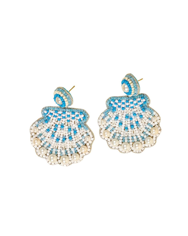 Seashell Seed Beaded Earrings