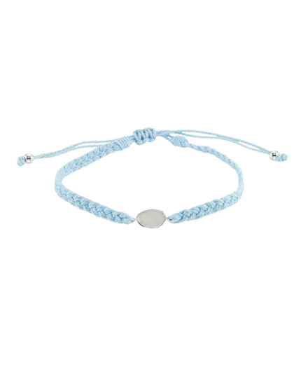 Single Pearl Braided Cord Anklet