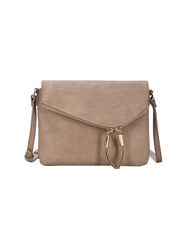 Faux Leather Envelope Crossbody Bag