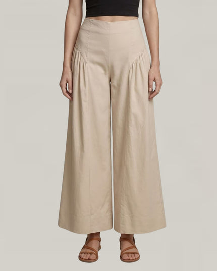 High Waist Wide Leg Culotte Pants