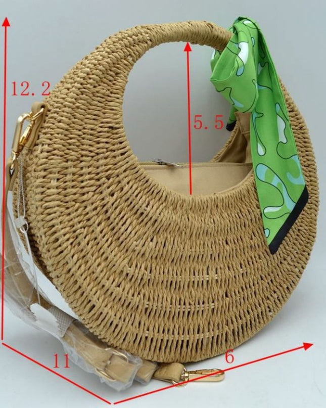 Circle Structure Woven Bag