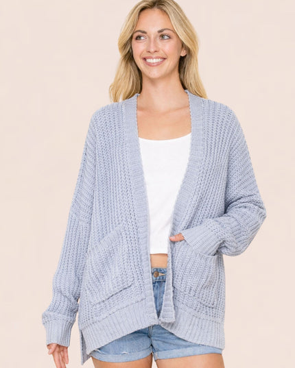 Chenille Cable Knit Cardigan