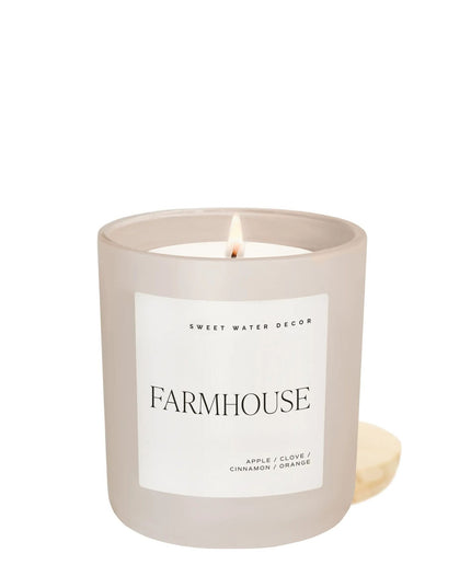 Farmhouse 15oz White Jar Soy Candle