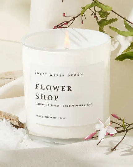 Flower Shop 11oz White Jar Soy Candle