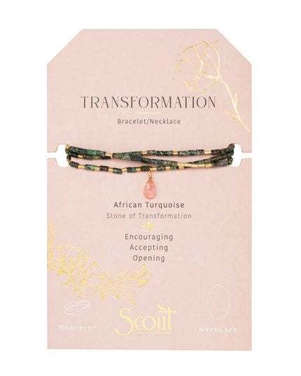 Teardrop Stone Wrap Bracelet/Necklace