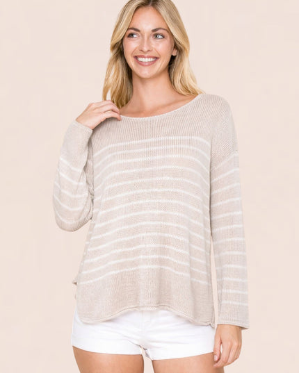 Striped Round Neck Sweater