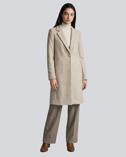 Single Button Mid Length Coat