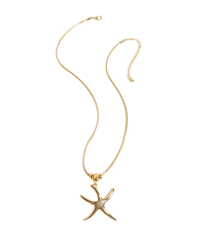 Metal Starfish Pendant Necklace