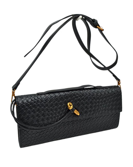 Weave Rectangle Clutch Crossbody Bag