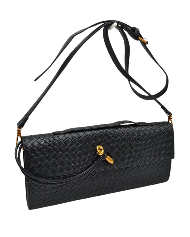 Weave Rectangle Clutch Crossbody Bag