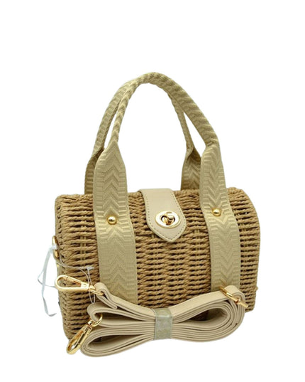 Structured Twist Lock Handbag