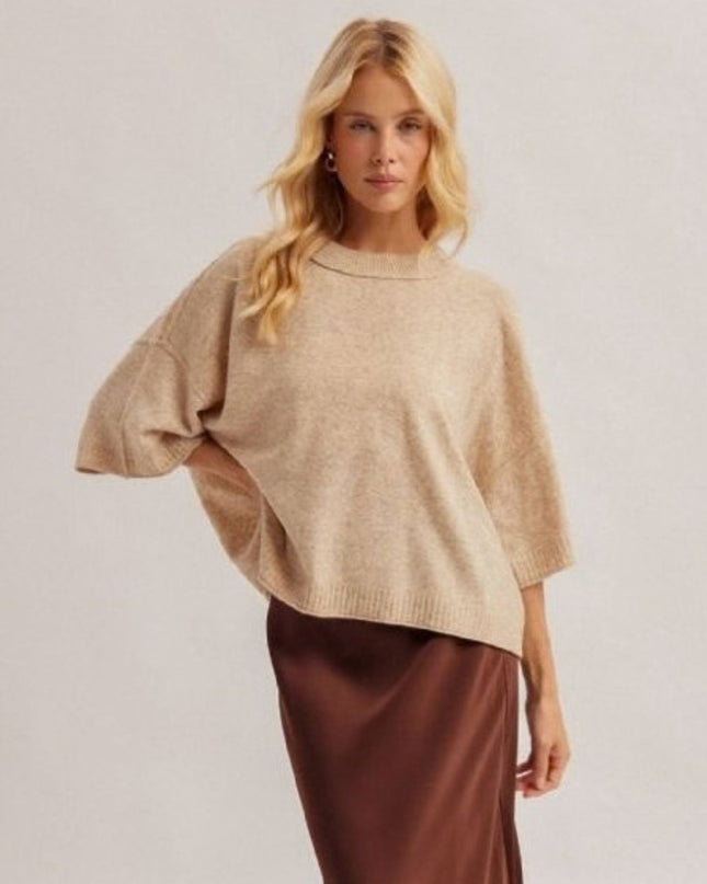 Half Sleeve Boxy Sweater