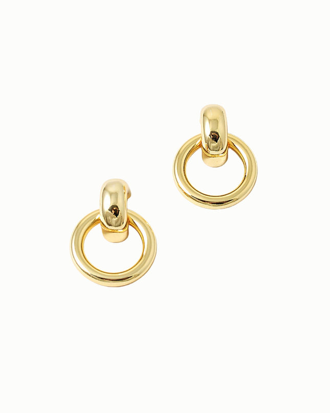 Linked Circle Metal Hoop Earrings
