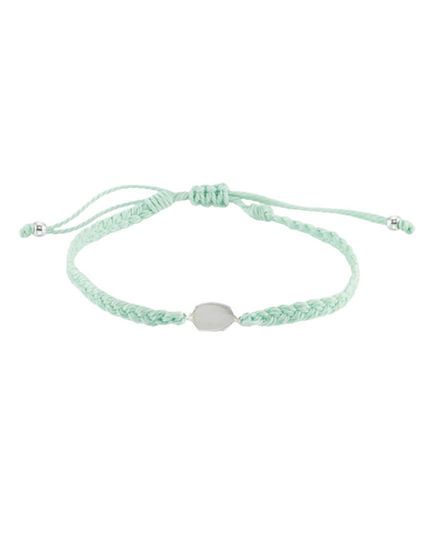 Single Pearl Braided Cord Anklet