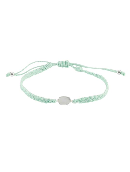 Single Pearl Braided Cord Anklet