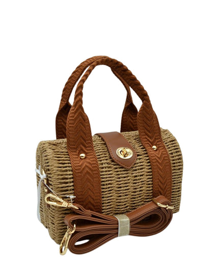 Structured Twist Lock Handbag