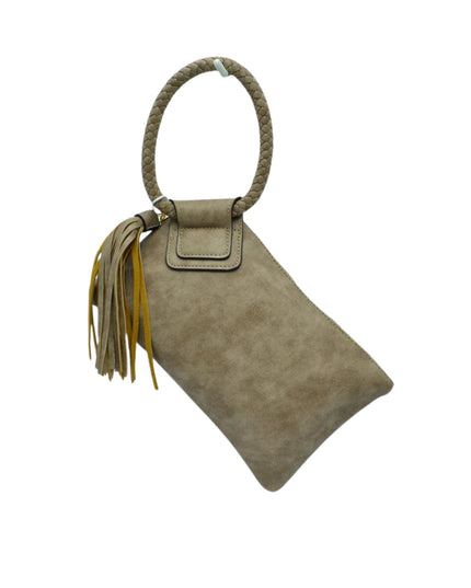 Braided Circle Handle Clutch Bag
