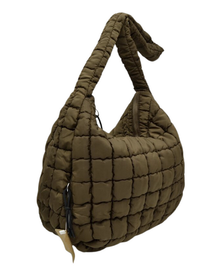 Squared Hardware Detail Single Strap Puffer Tote